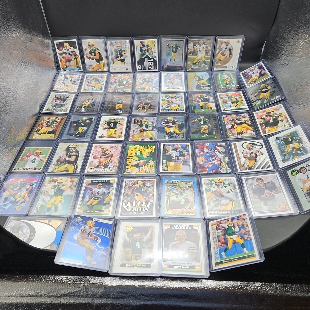 Huge Brett Favre Card Collection Lot Of 52 Rares Rookies Vintage